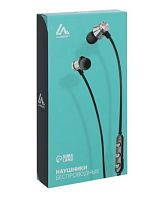 Наушники LuazON VBT 1.1, беспроводные, вакуумные, Bluetooth 4.1, 80 мАч, магнитные, черные (4381723)